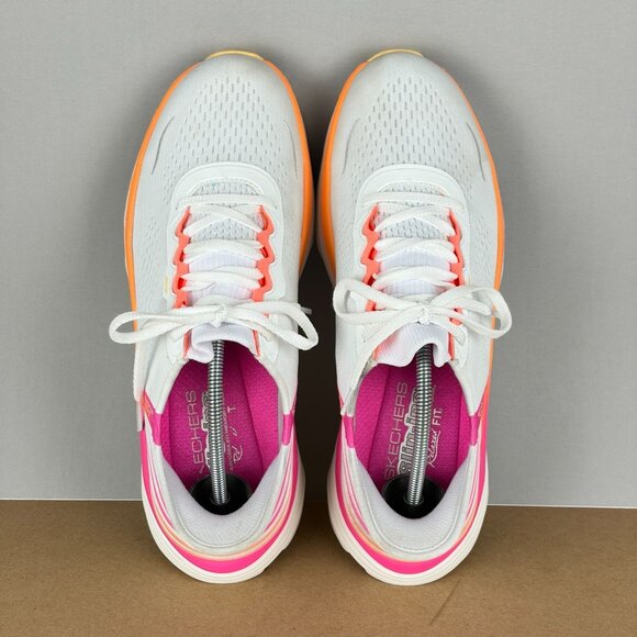 Skechers Slip-Ins D'Lux Vapor Handsfree Shoes Womens 10 White Pink Orange - Picture 9 of 10